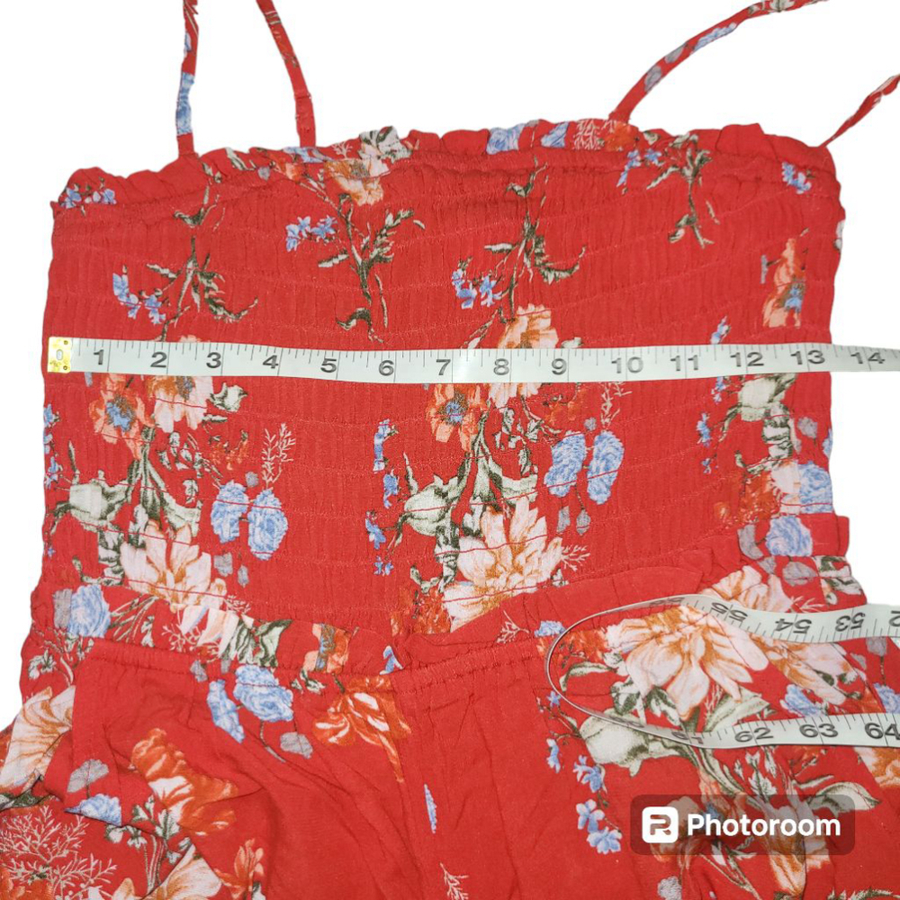 Women's American Eagle Floral Jumpsuit Size M Red - Picture 10 of 10